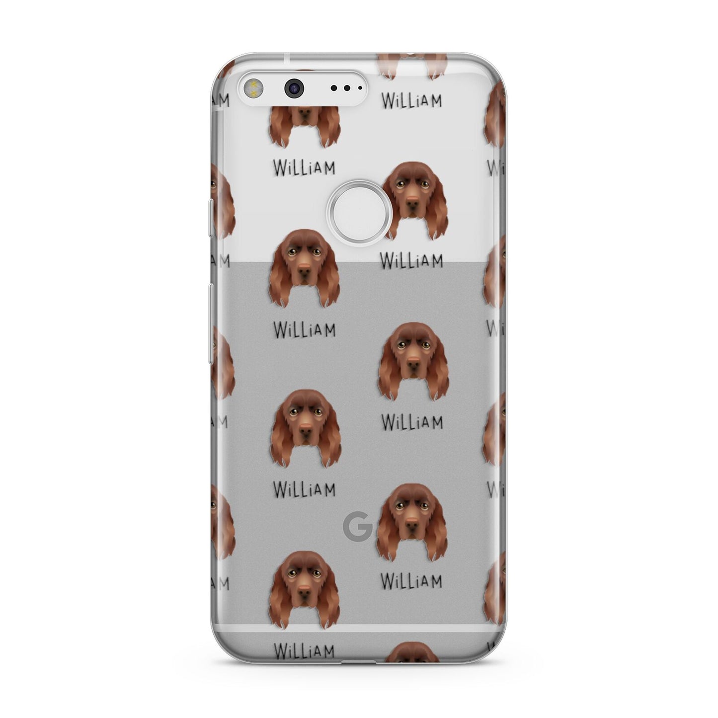 Sussex Spaniel Icon with Name Google Pixel Case