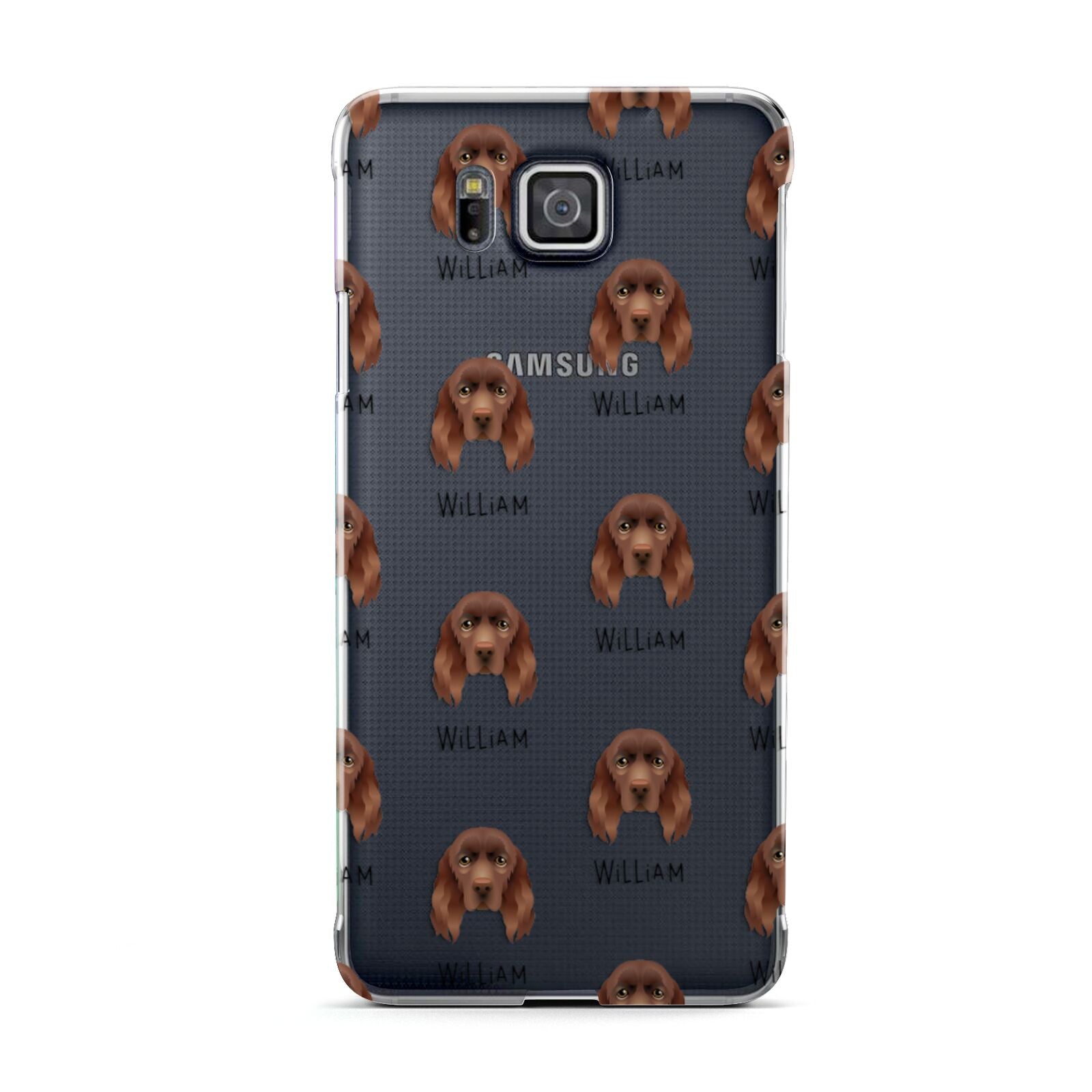 Sussex Spaniel Icon with Name Samsung Galaxy Alpha Case