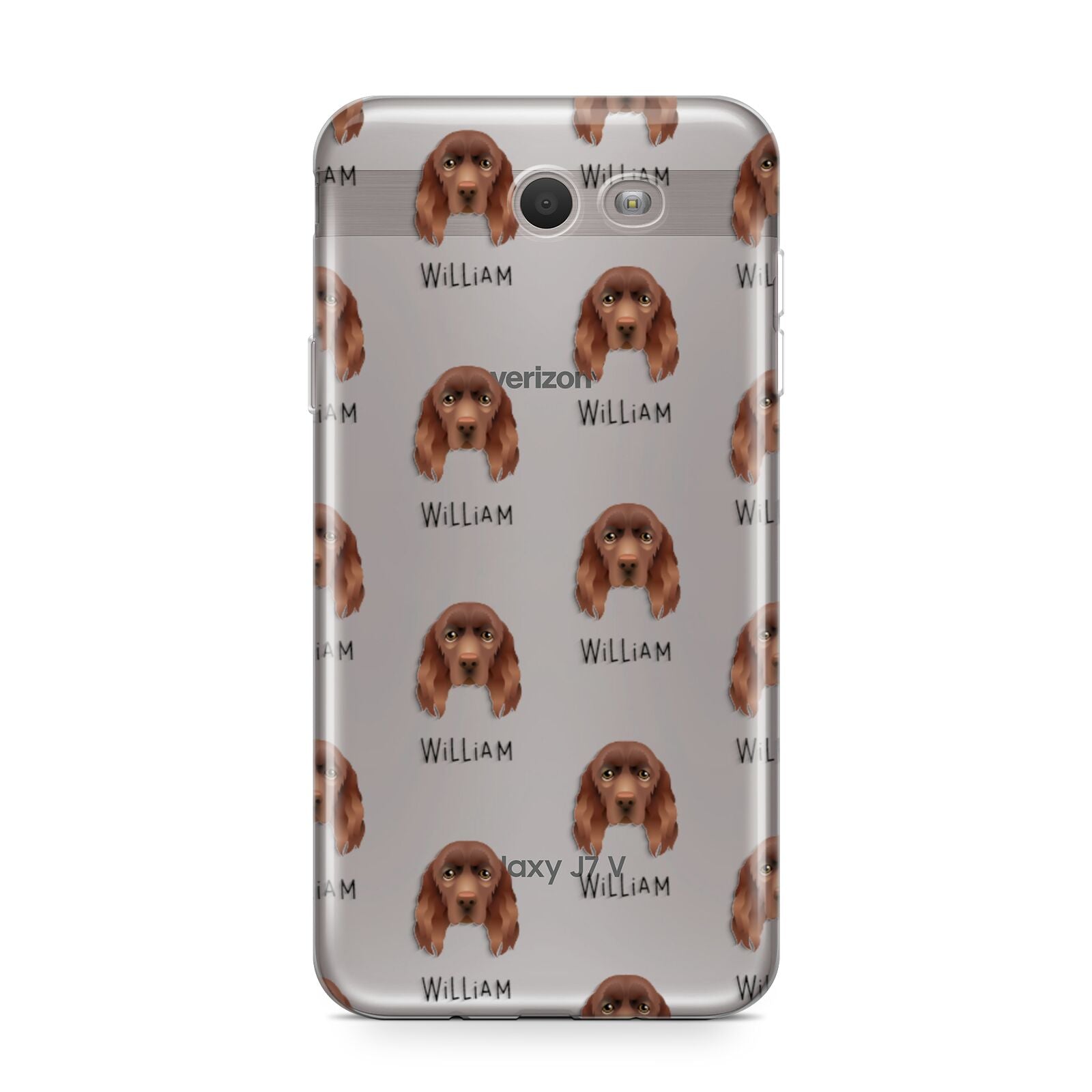 Sussex Spaniel Icon with Name Samsung Galaxy J7 2017 Case