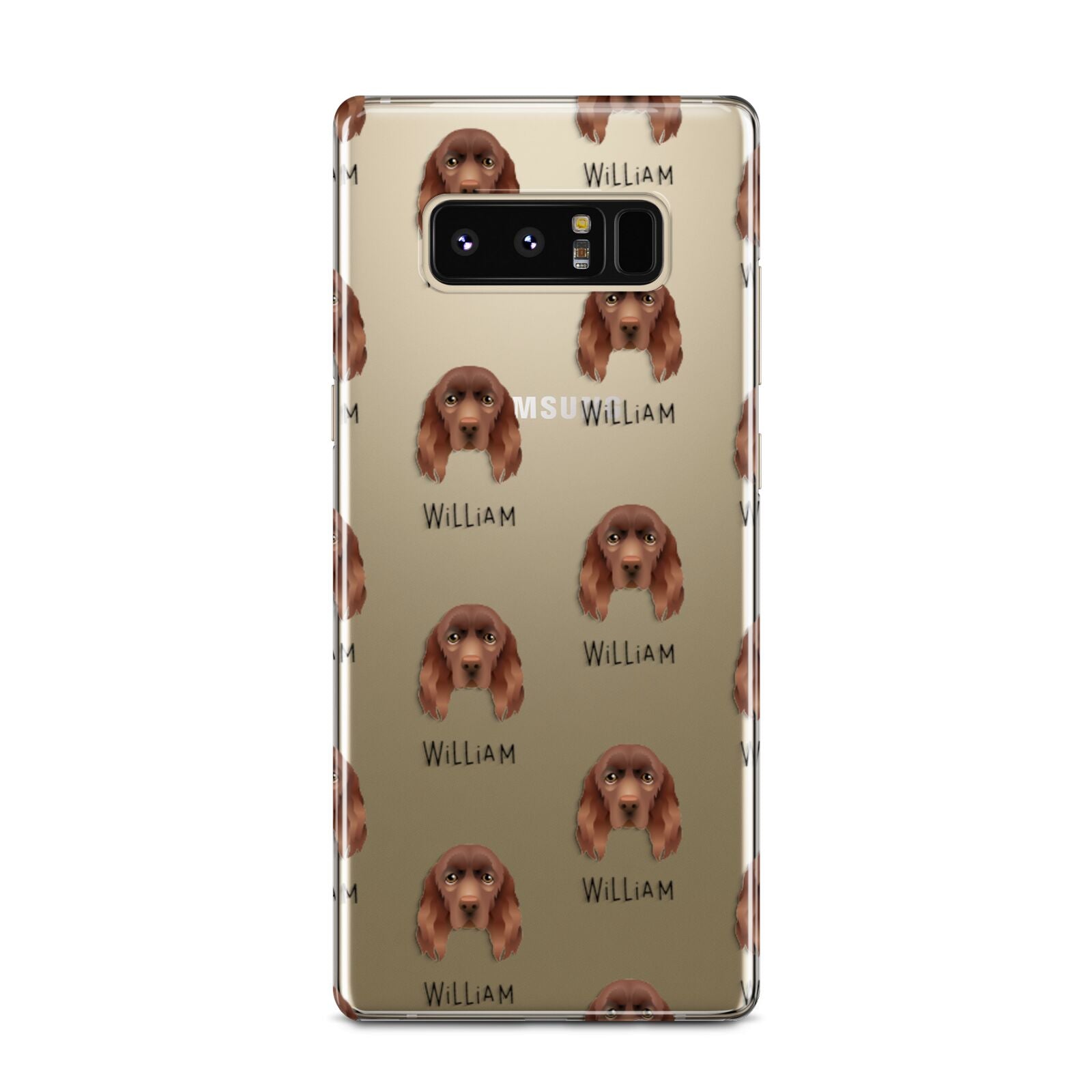 Sussex Spaniel Icon with Name Samsung Galaxy Note 8 Case