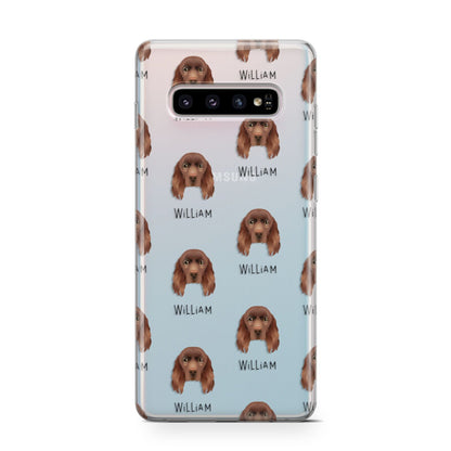 Sussex Spaniel Icon with Name Samsung Galaxy S10 Case