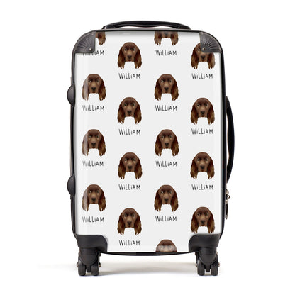 Sussex Spaniel Icon with Name Suitcase