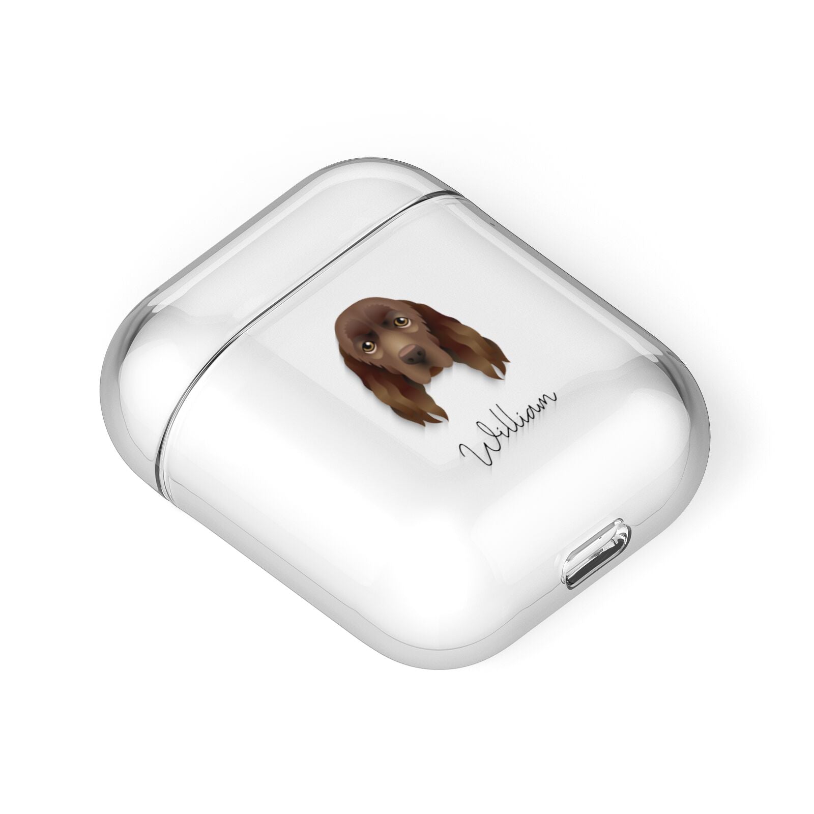 Sussex Spaniel Personalised AirPods Case Laid Flat