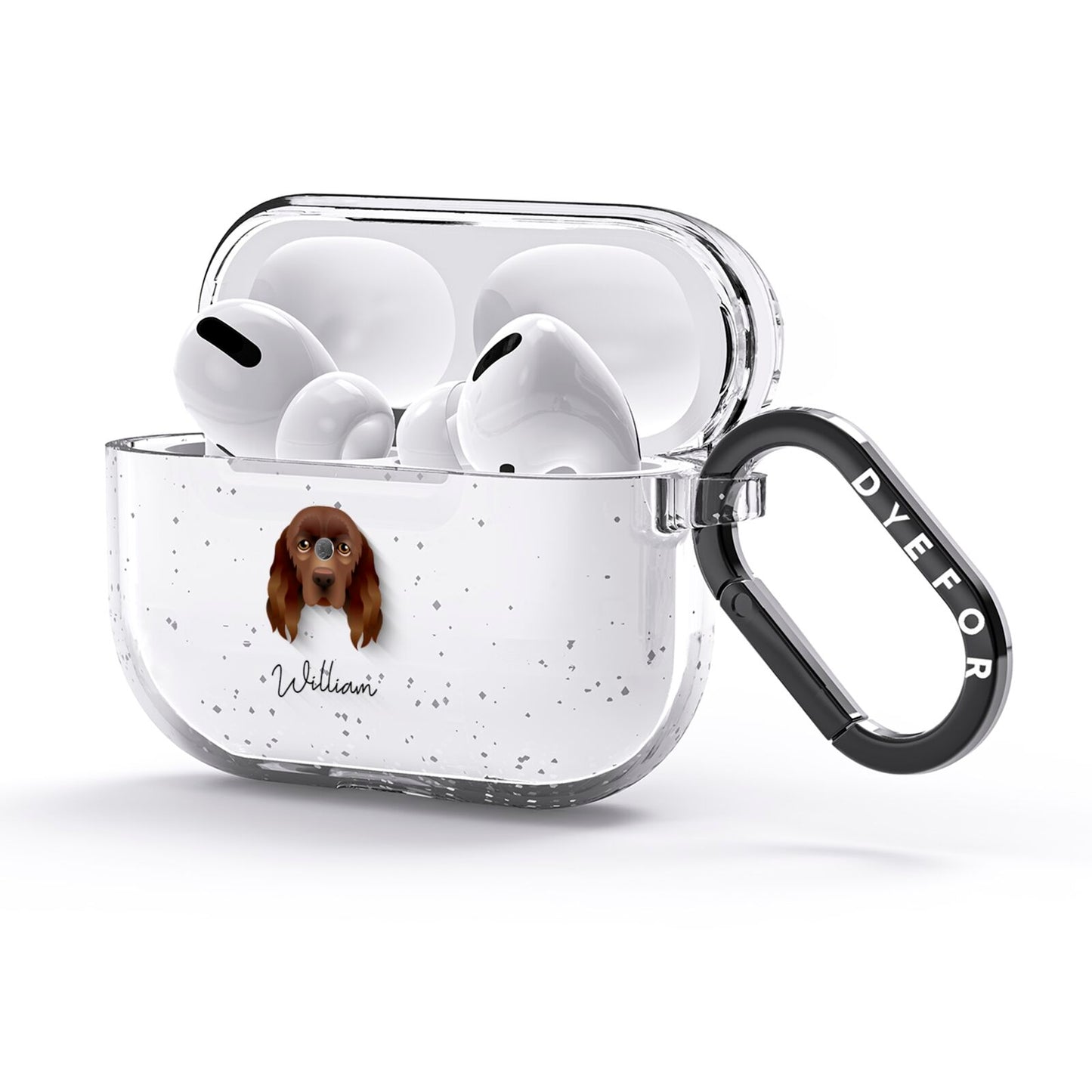 Sussex Spaniel Personalised AirPods Glitter Case 3rd Gen Side Image