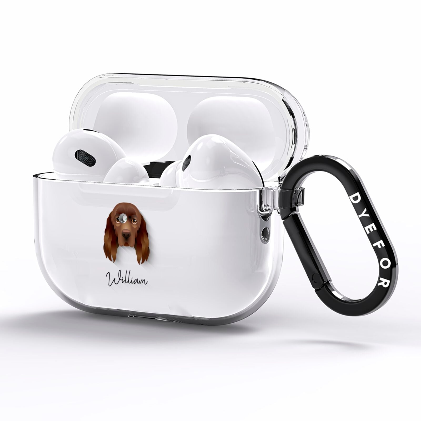 Sussex Spaniel Personalised AirPods Pro Clear Case Side Image