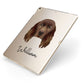 Sussex Spaniel Personalised Apple iPad Case on Gold iPad Side View