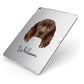 Sussex Spaniel Personalised Apple iPad Case on Silver iPad Side View