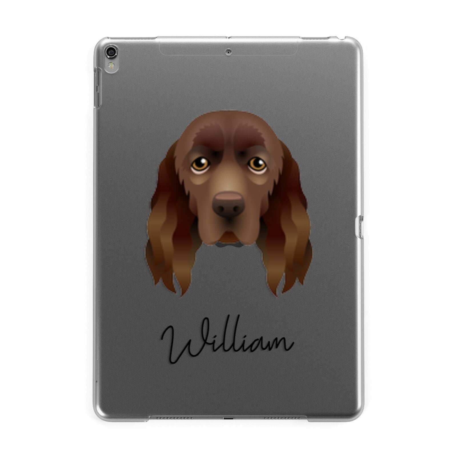 Sussex Spaniel Personalised Apple iPad Grey Case