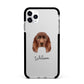 Sussex Spaniel Personalised Apple iPhone 11 Pro Max in Silver with Black Impact Case
