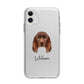 Sussex Spaniel Personalised Apple iPhone 11 in White with Bumper Case