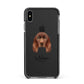 Sussex Spaniel Personalised Apple iPhone Xs Max Impact Case Black Edge on Black Phone
