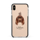 Sussex Spaniel Personalised Apple iPhone Xs Max Impact Case Black Edge on Gold Phone