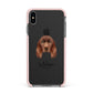 Sussex Spaniel Personalised Apple iPhone Xs Max Impact Case Pink Edge on Black Phone