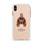Sussex Spaniel Personalised Apple iPhone Xs Max Impact Case White Edge on Gold Phone