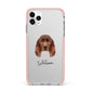 Sussex Spaniel Personalised iPhone 11 Pro Max Impact Pink Edge Case