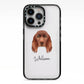 Sussex Spaniel Personalised iPhone 13 Pro Black Impact Case on Silver phone
