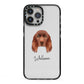 Sussex Spaniel Personalised iPhone 13 Pro Max Black Impact Case on Silver phone