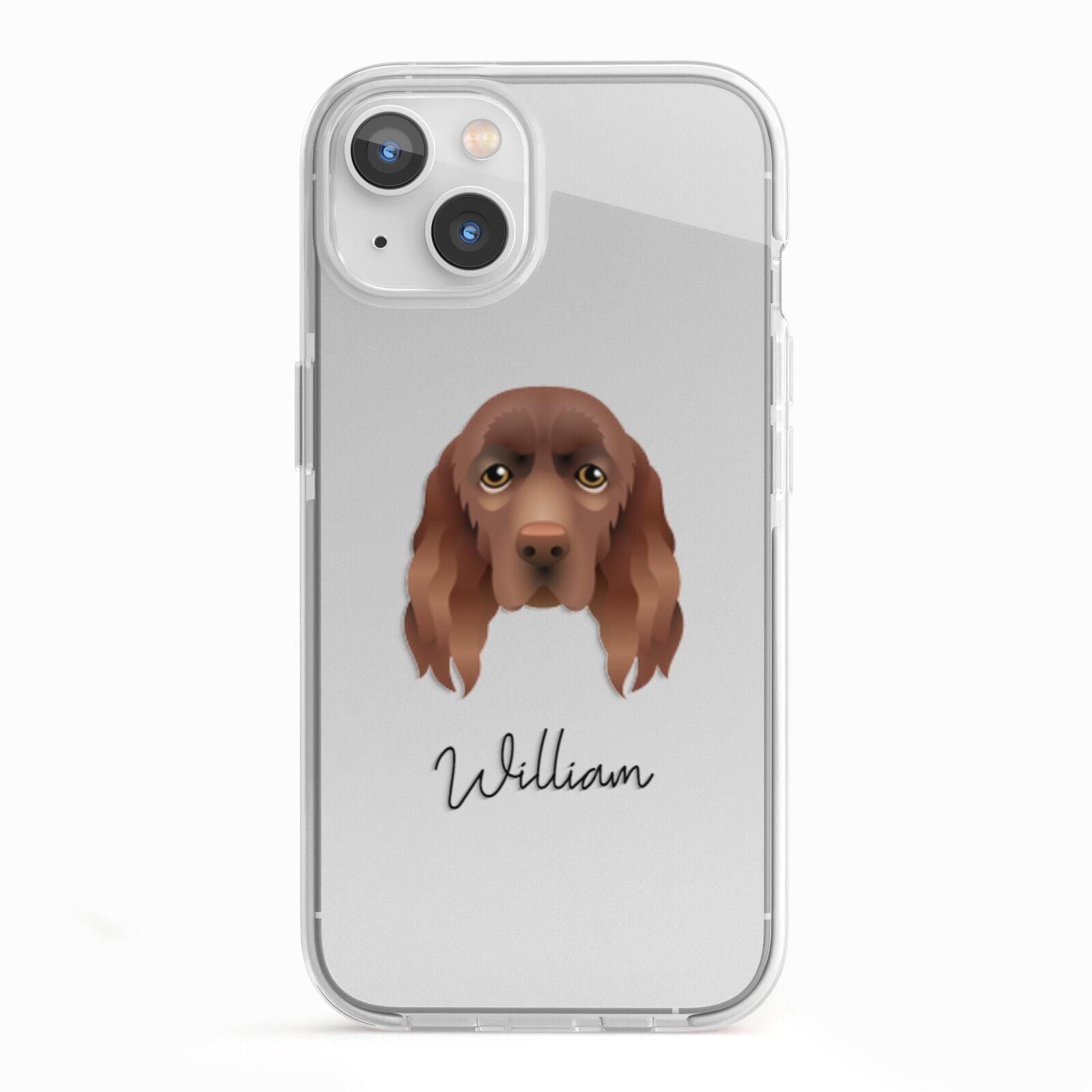 Sussex Spaniel Personalised iPhone 13 TPU Impact Case with White Edges