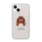 Sussex Spaniel Personalised iPhone 14 Glitter Tough Case Starlight