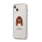 Sussex Spaniel Personalised iPhone 14 Plus Clear Tough Case Starlight Angled Image