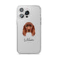 Sussex Spaniel Personalised iPhone 14 Pro Max Clear Tough Case Silver