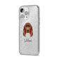 Sussex Spaniel Personalised iPhone 14 Pro Max Glitter Tough Case Silver Angled Image
