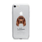 Sussex Spaniel Personalised iPhone 7 Bumper Case on Silver iPhone