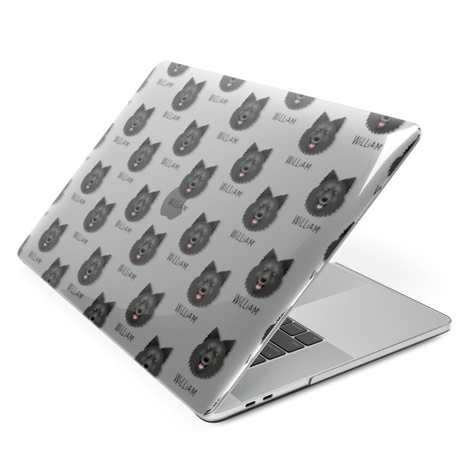 Swedish Lapphund Icon with Name Apple MacBook Case Side View