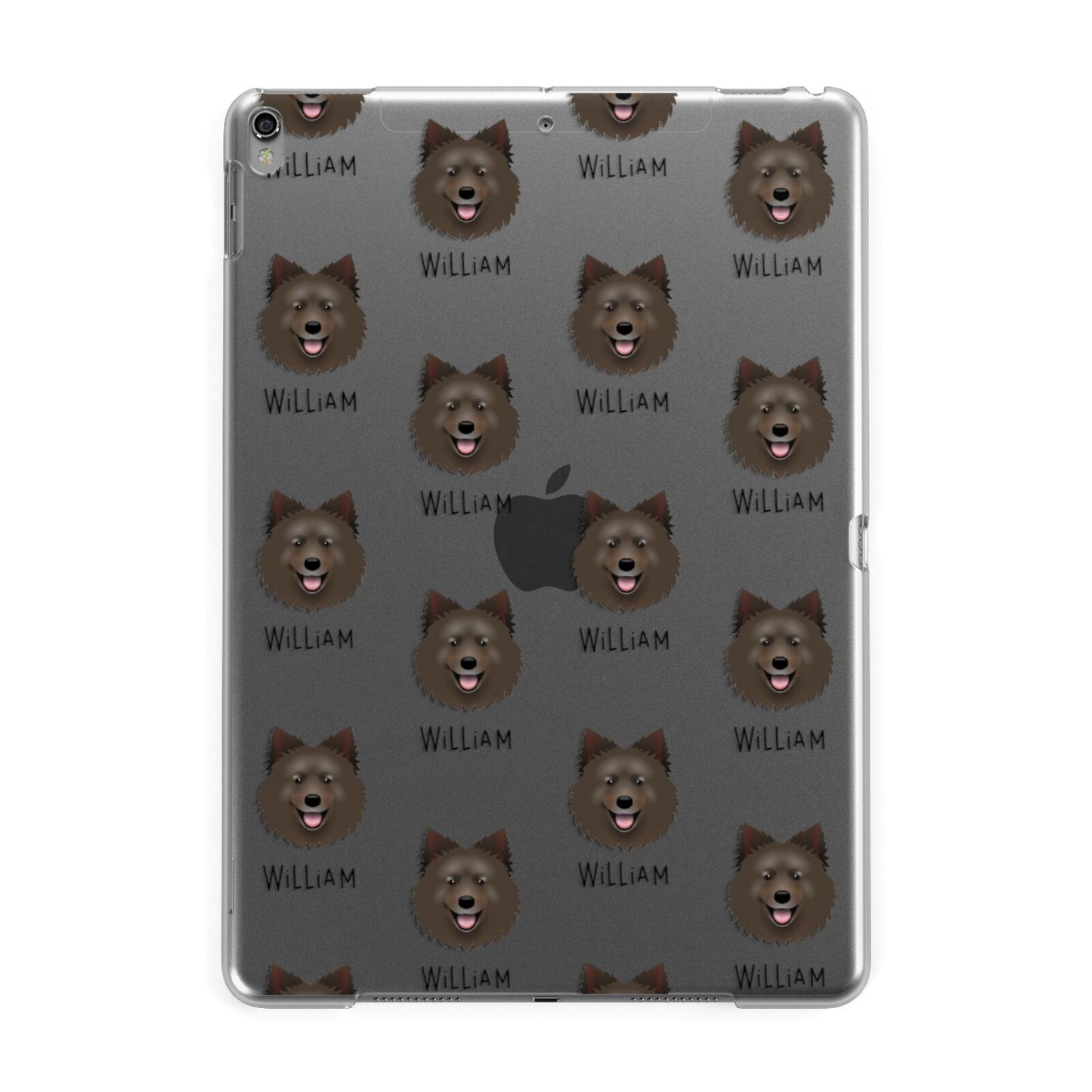 Swedish Lapphund Icon with Name Apple iPad Grey Case