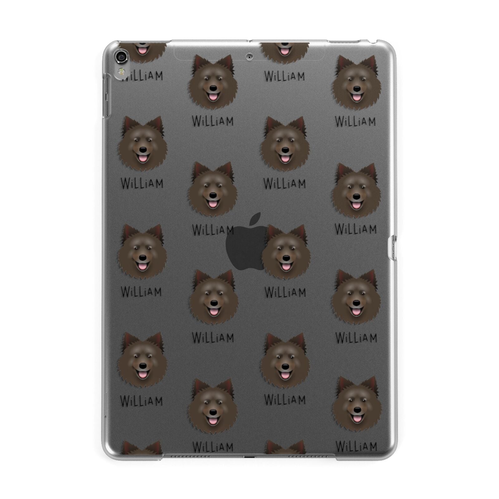 Swedish Lapphund Icon with Name Apple iPad Grey Case