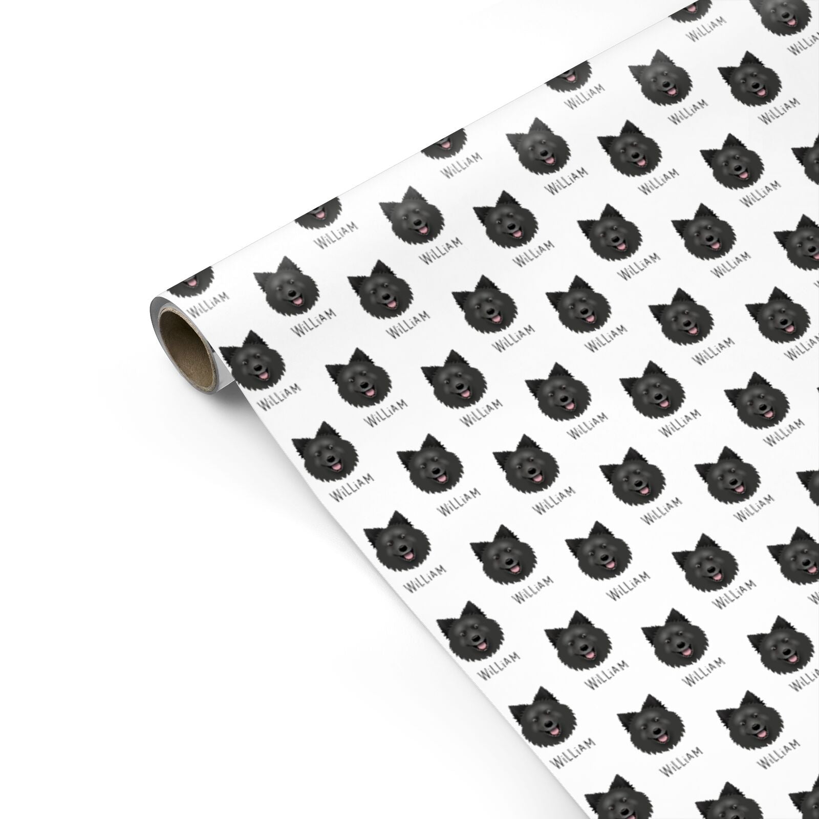 Swedish Lapphund Icon with Name Personalised Gift Wrap