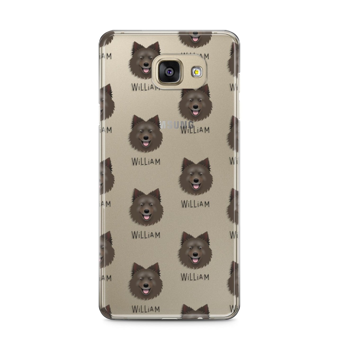 Swedish Lapphund Icon with Name Samsung Galaxy A5 2016 Case on gold phone