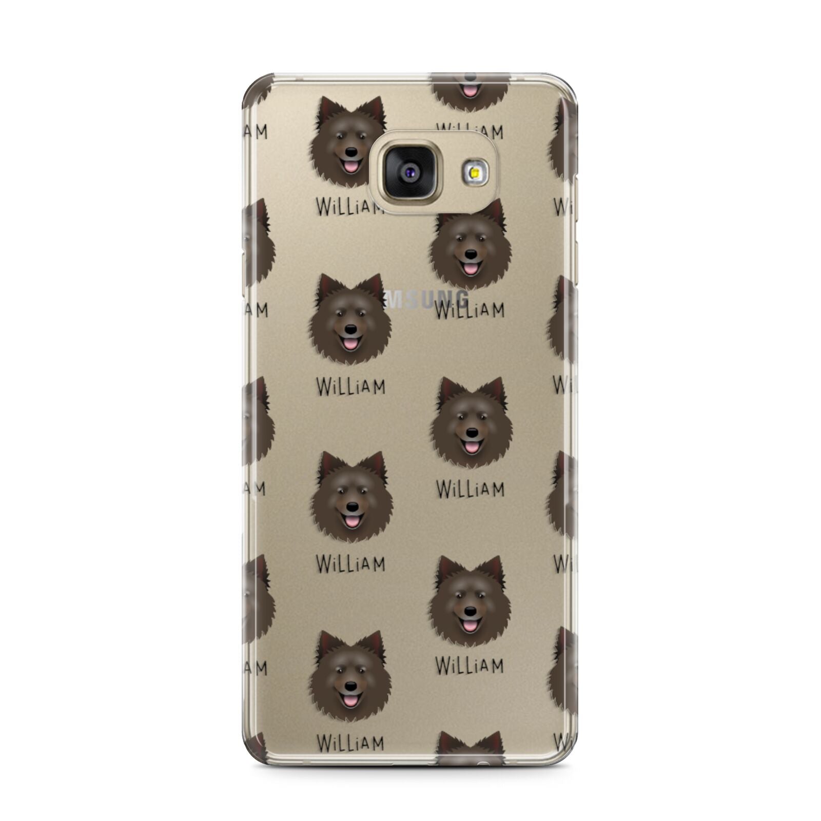 Swedish Lapphund Icon with Name Samsung Galaxy A7 2016 Case on gold phone