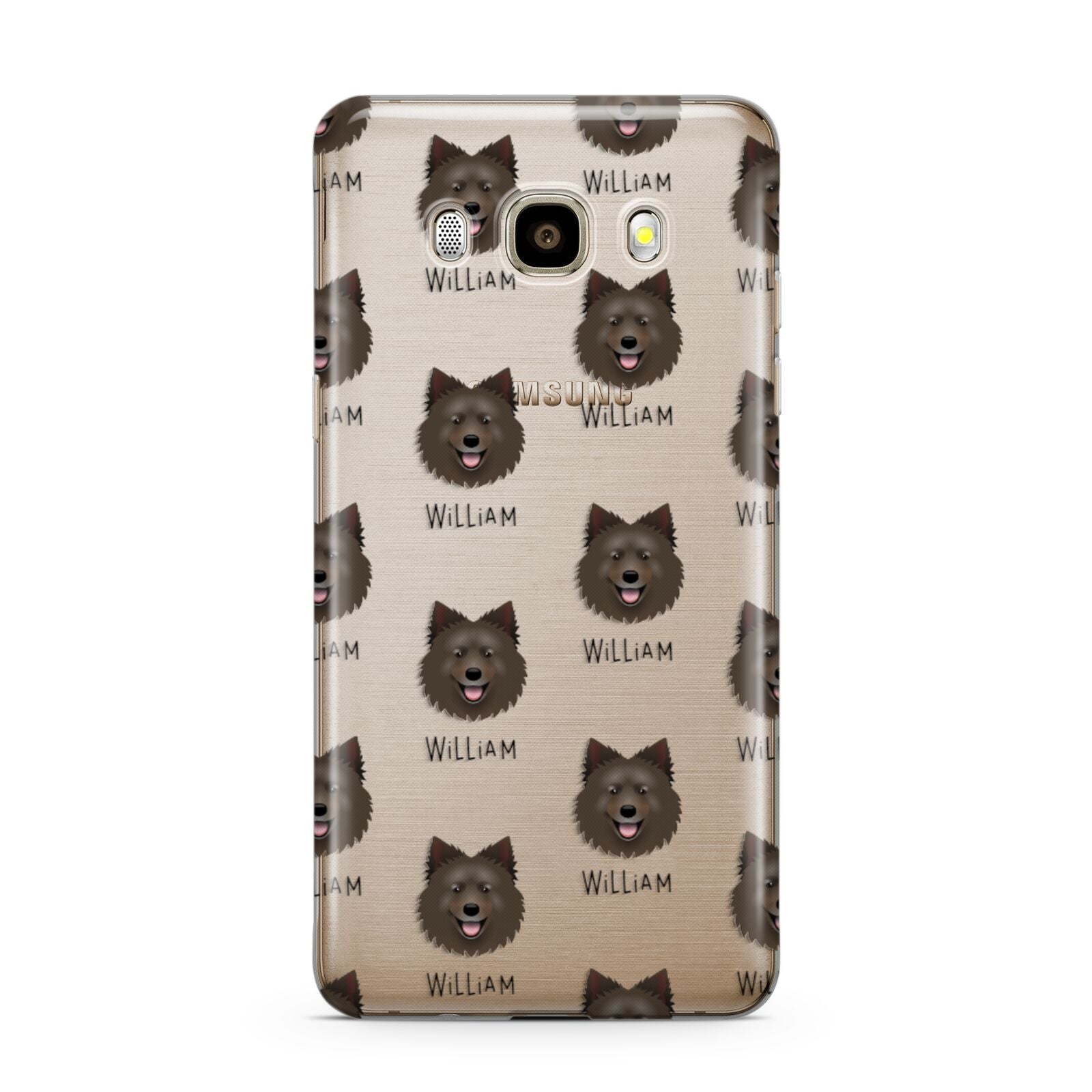 Swedish Lapphund Icon with Name Samsung Galaxy J7 2016 Case on gold phone