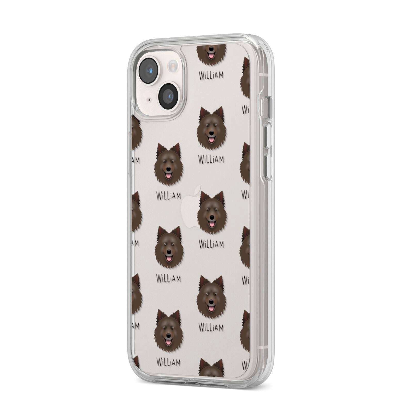 Swedish Lapphund Icon with Name iPhone 14 Plus Clear Tough Case Starlight Angled Image
