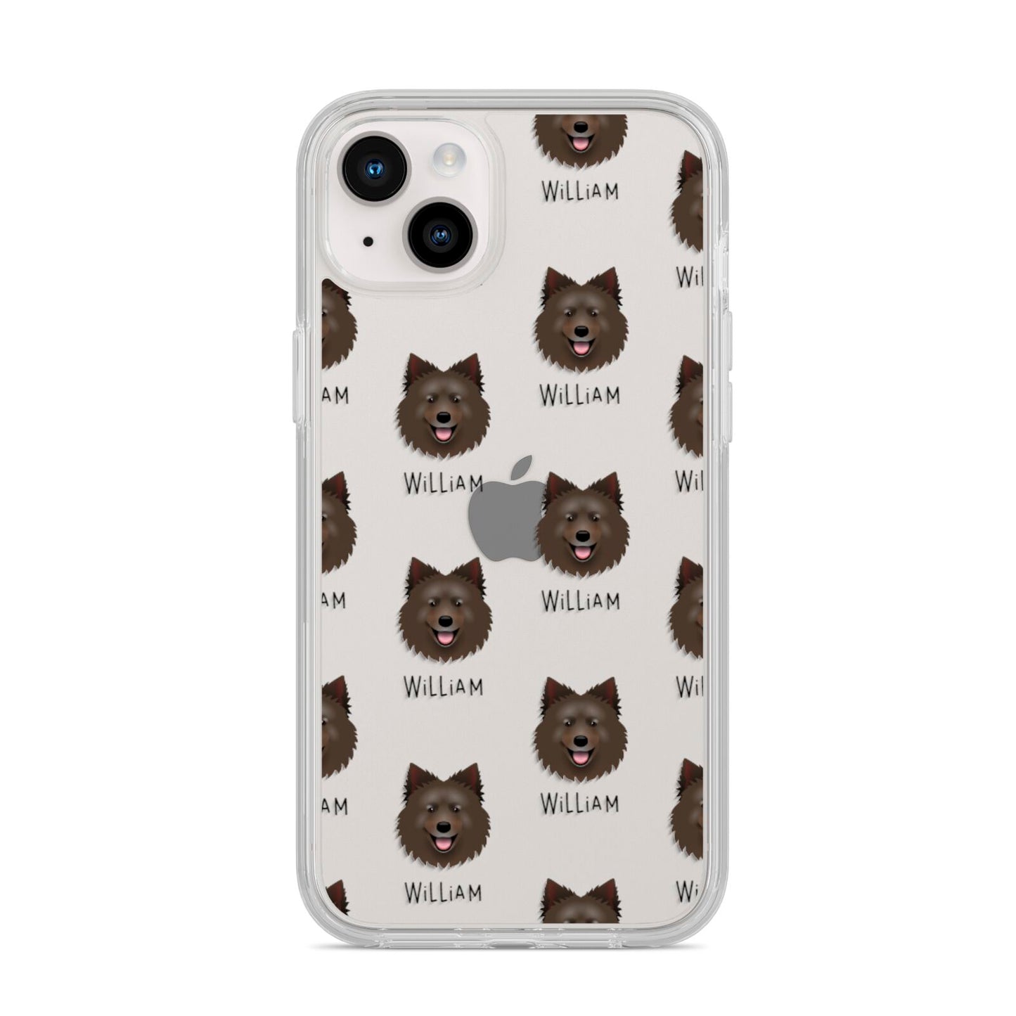 Swedish Lapphund Icon with Name iPhone 14 Plus Clear Tough Case Starlight