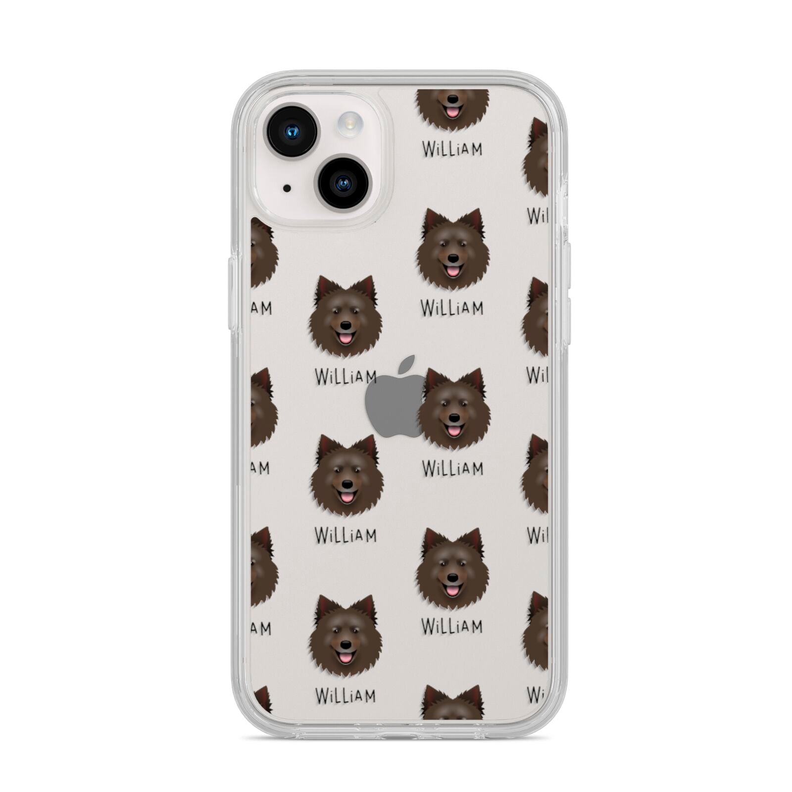 Swedish Lapphund Icon with Name iPhone 14 Plus Clear Tough Case Starlight