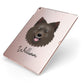 Swedish Lapphund Personalised Apple iPad Case on Rose Gold iPad Side View