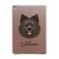 Swedish Lapphund Personalised Apple iPad Rose Gold Case