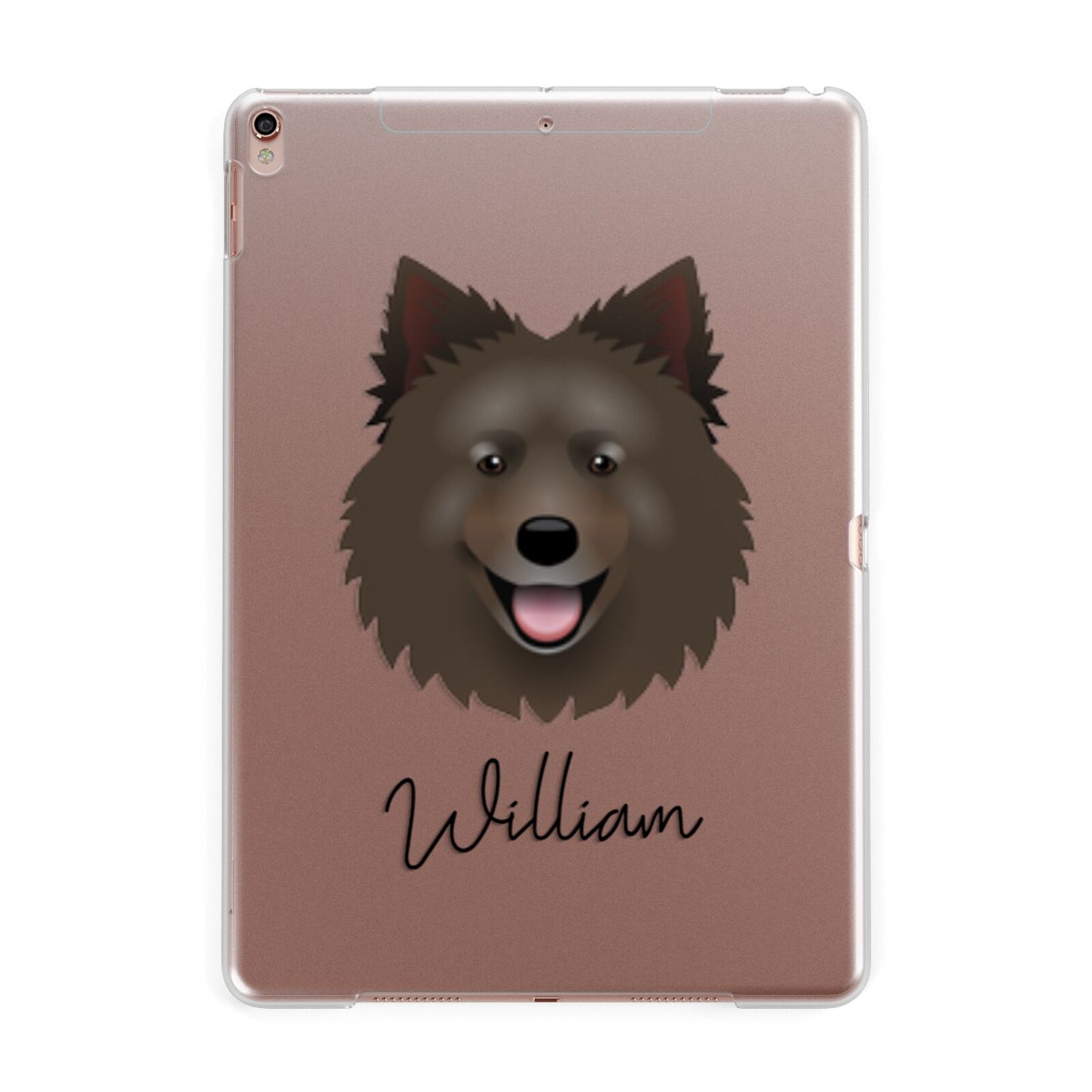 Swedish Lapphund Personalised Apple iPad Rose Gold Case