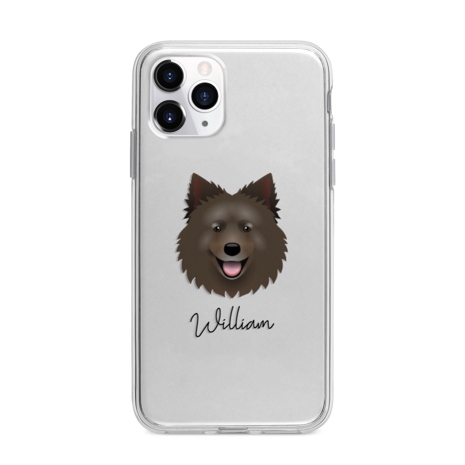 Swedish Lapphund Personalised Apple iPhone 11 Pro Max in Silver with Bumper Case