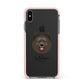 Swedish Lapphund Personalised Apple iPhone Xs Max Impact Case Pink Edge on Black Phone