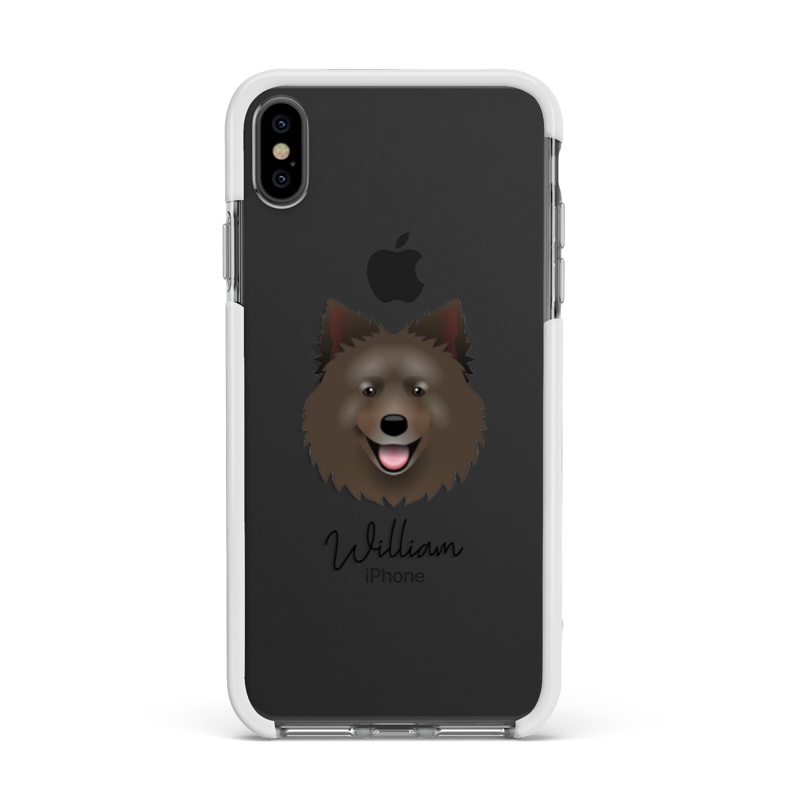 Swedish Lapphund Personalised Apple iPhone Xs Max Impact Case White Edge on Black Phone