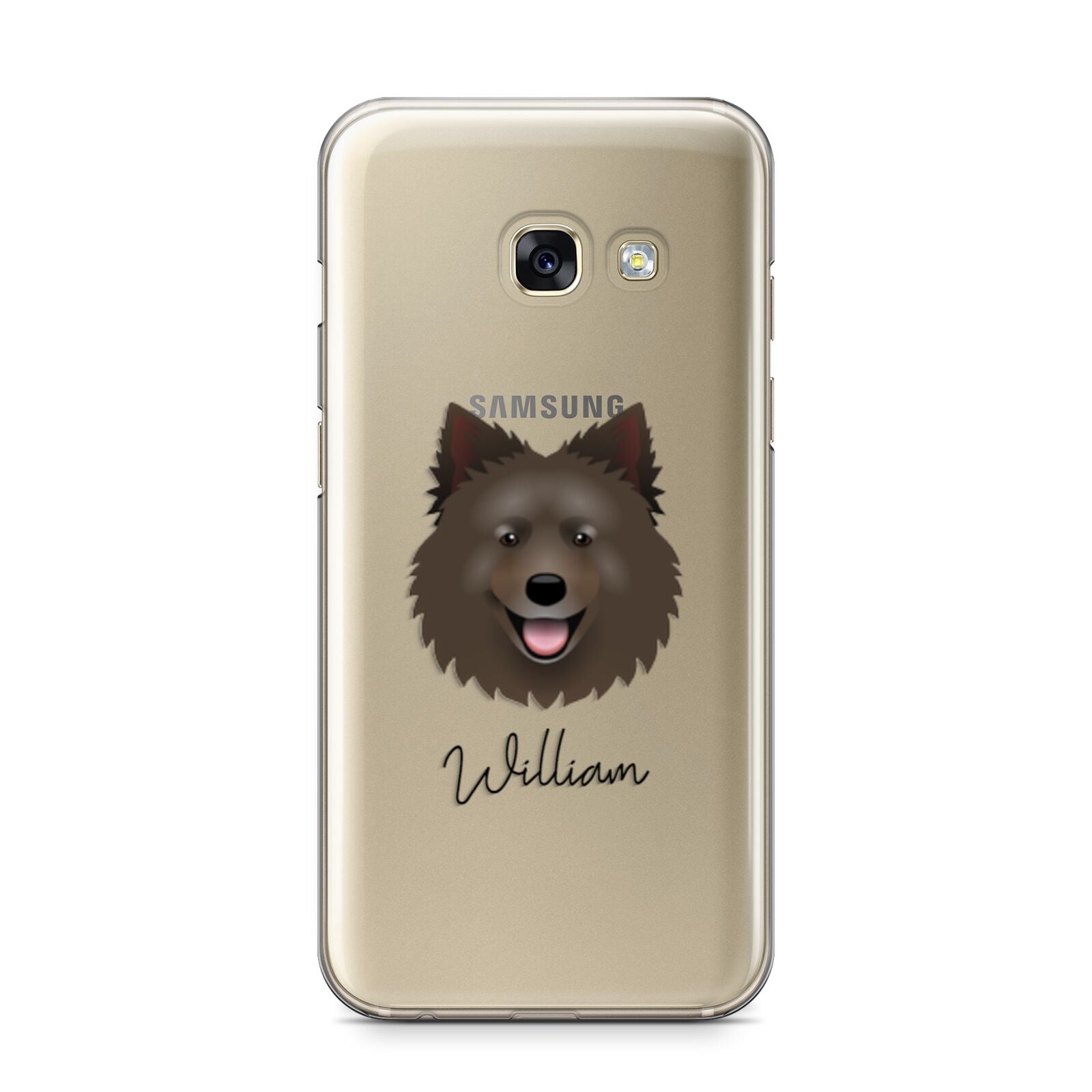 Swedish Lapphund Personalised Samsung Galaxy A3 2017 Case on gold phone