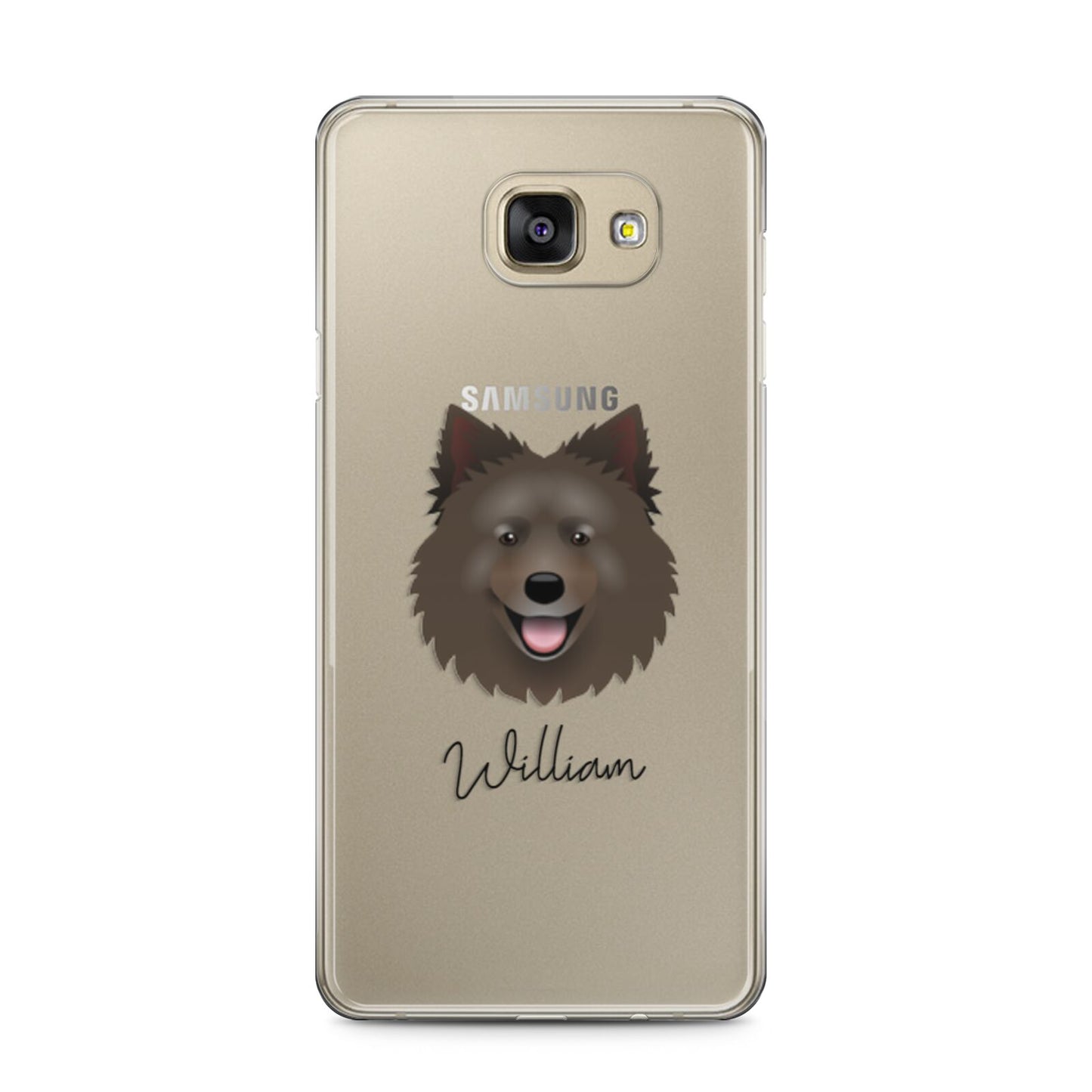 Swedish Lapphund Personalised Samsung Galaxy A5 2016 Case on gold phone
