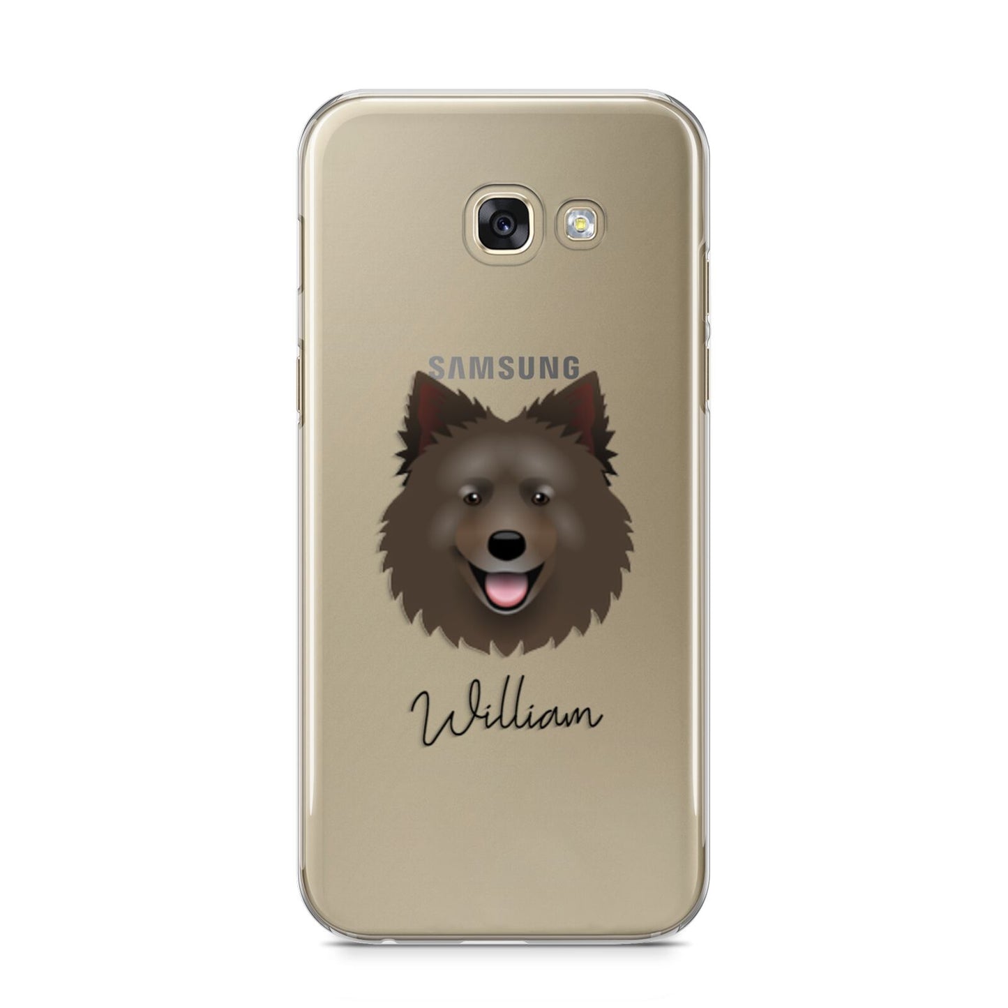 Swedish Lapphund Personalised Samsung Galaxy A5 2017 Case on gold phone