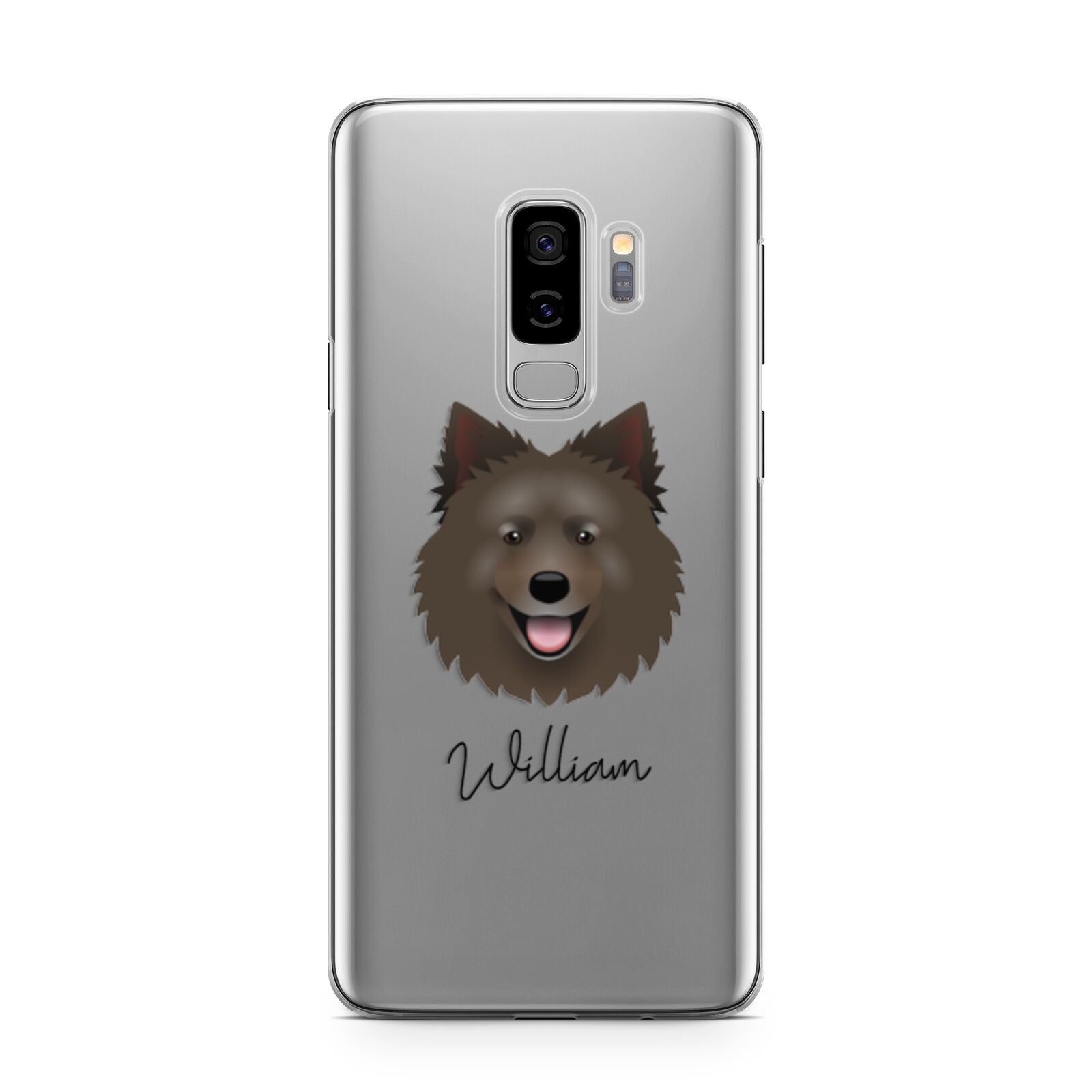 Swedish Lapphund Personalised Samsung Galaxy S9 Plus Case on Silver phone