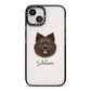 Swedish Lapphund Personalised iPhone 13 Black Impact Case on Silver phone