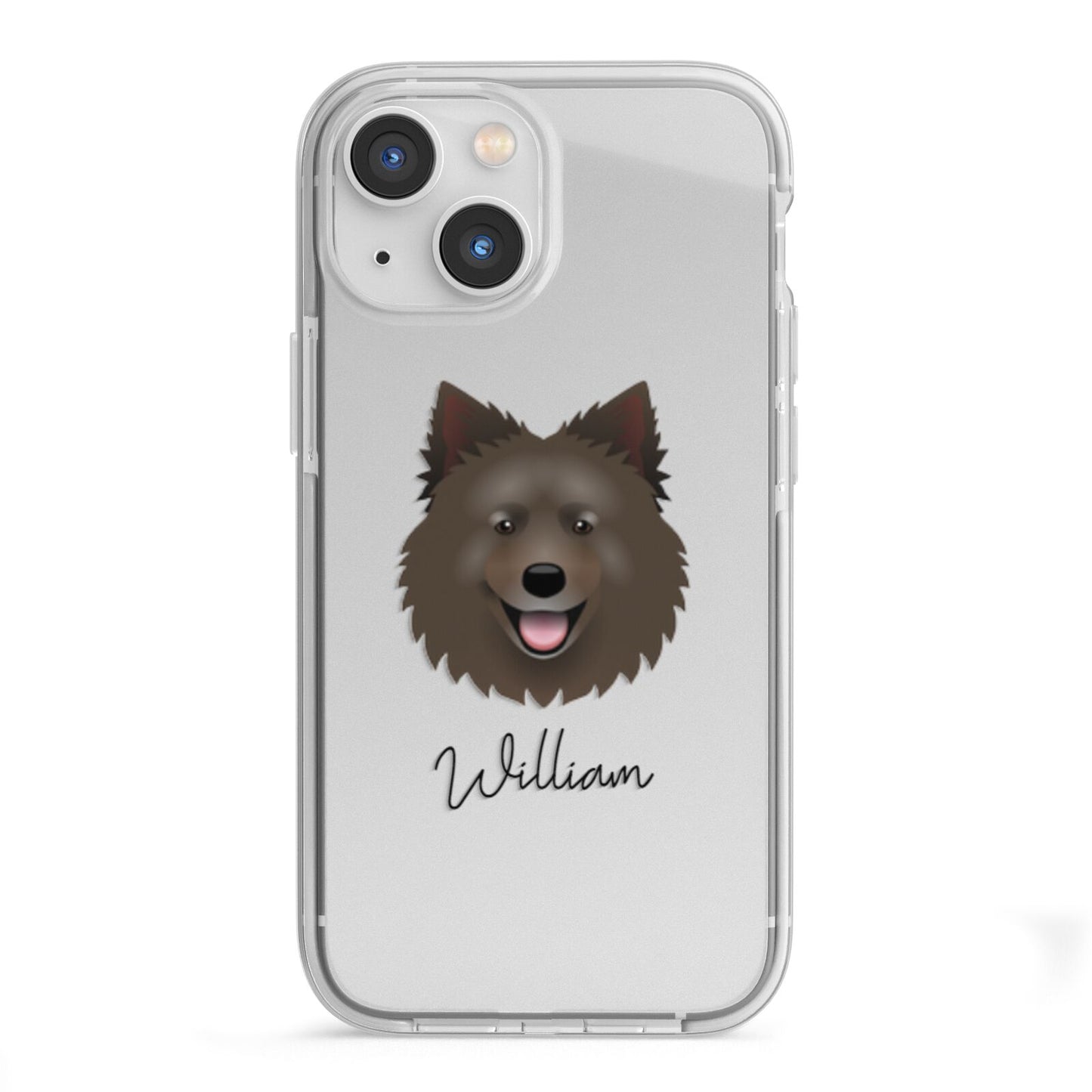 Swedish Lapphund Personalised iPhone 13 Mini TPU Impact Case with White Edges