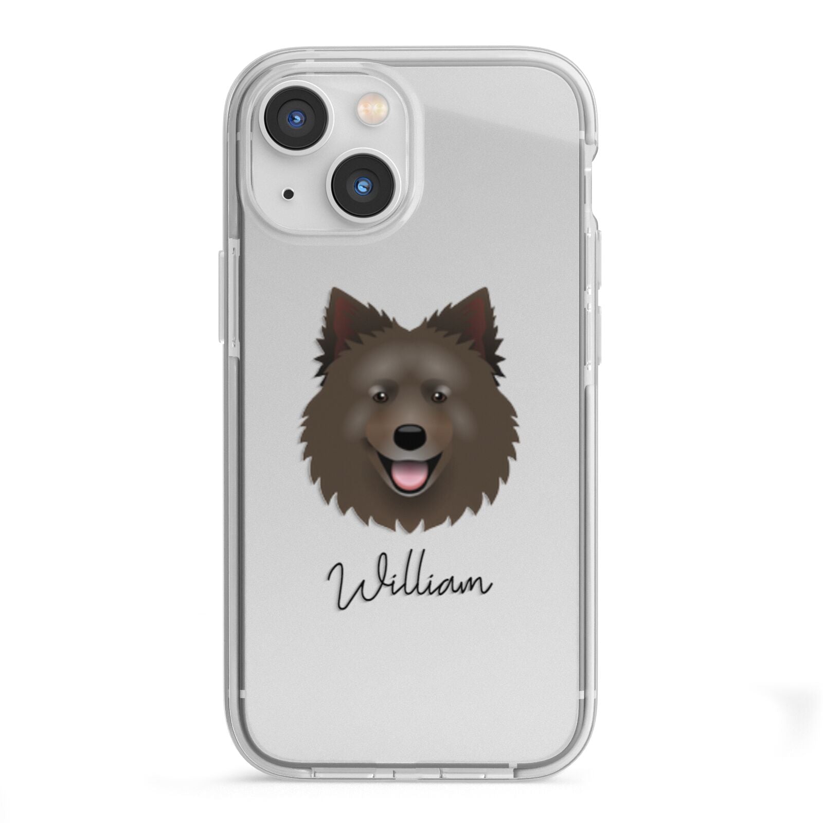 Swedish Lapphund Personalised iPhone 13 Mini TPU Impact Case with White Edges